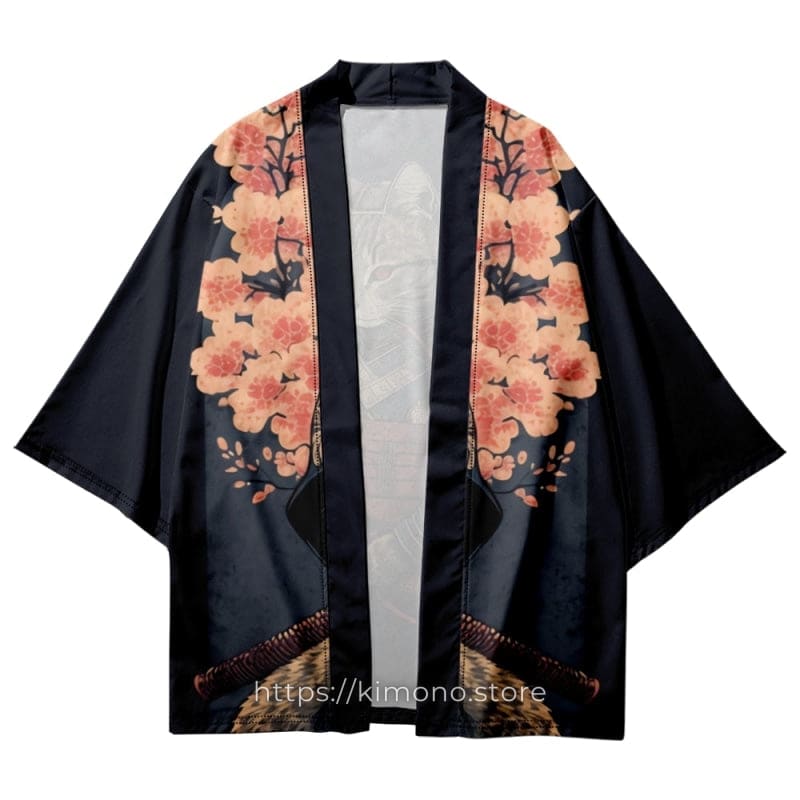 Cat in Samurai Armor Kimono