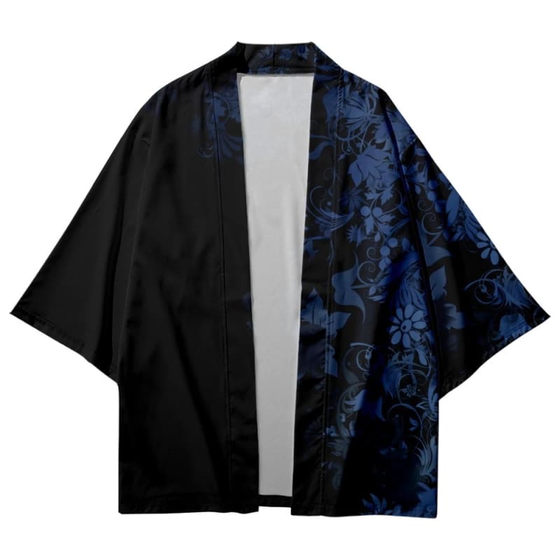Blue and Black Kimono