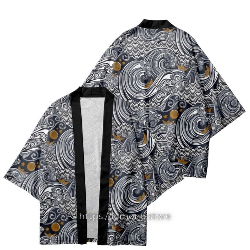 Japanese Style Waves Kimono