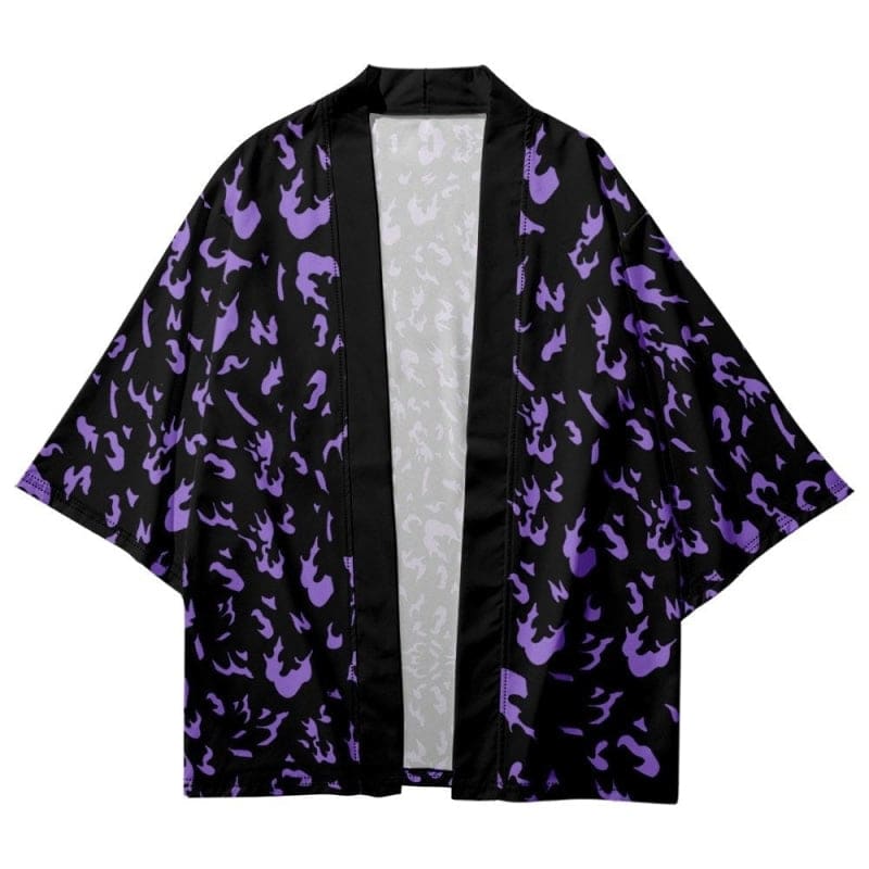Purple Fire Sparks Kimono