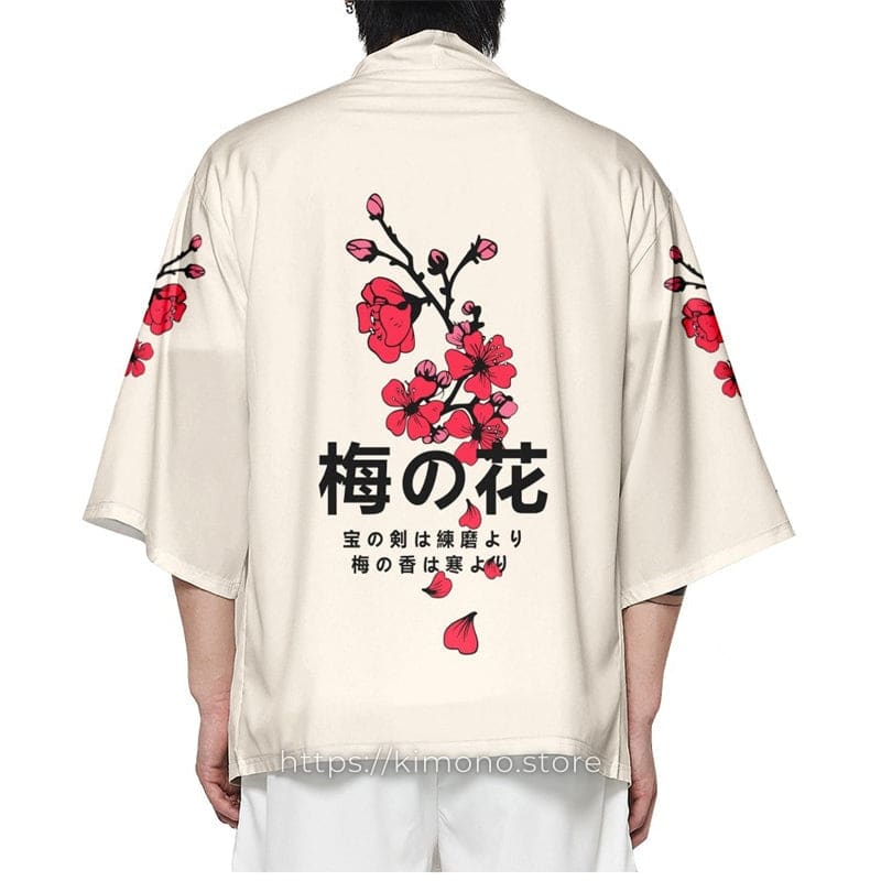 Red Cherry Blossom Kimono