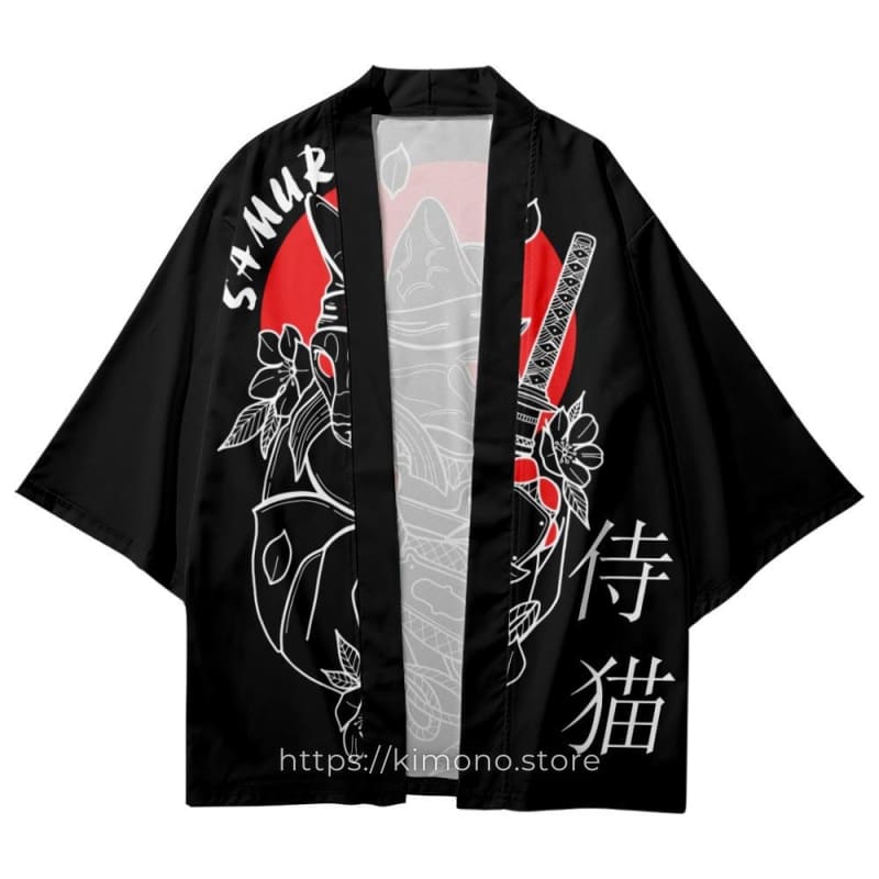 Samurai Cat Art Kimono